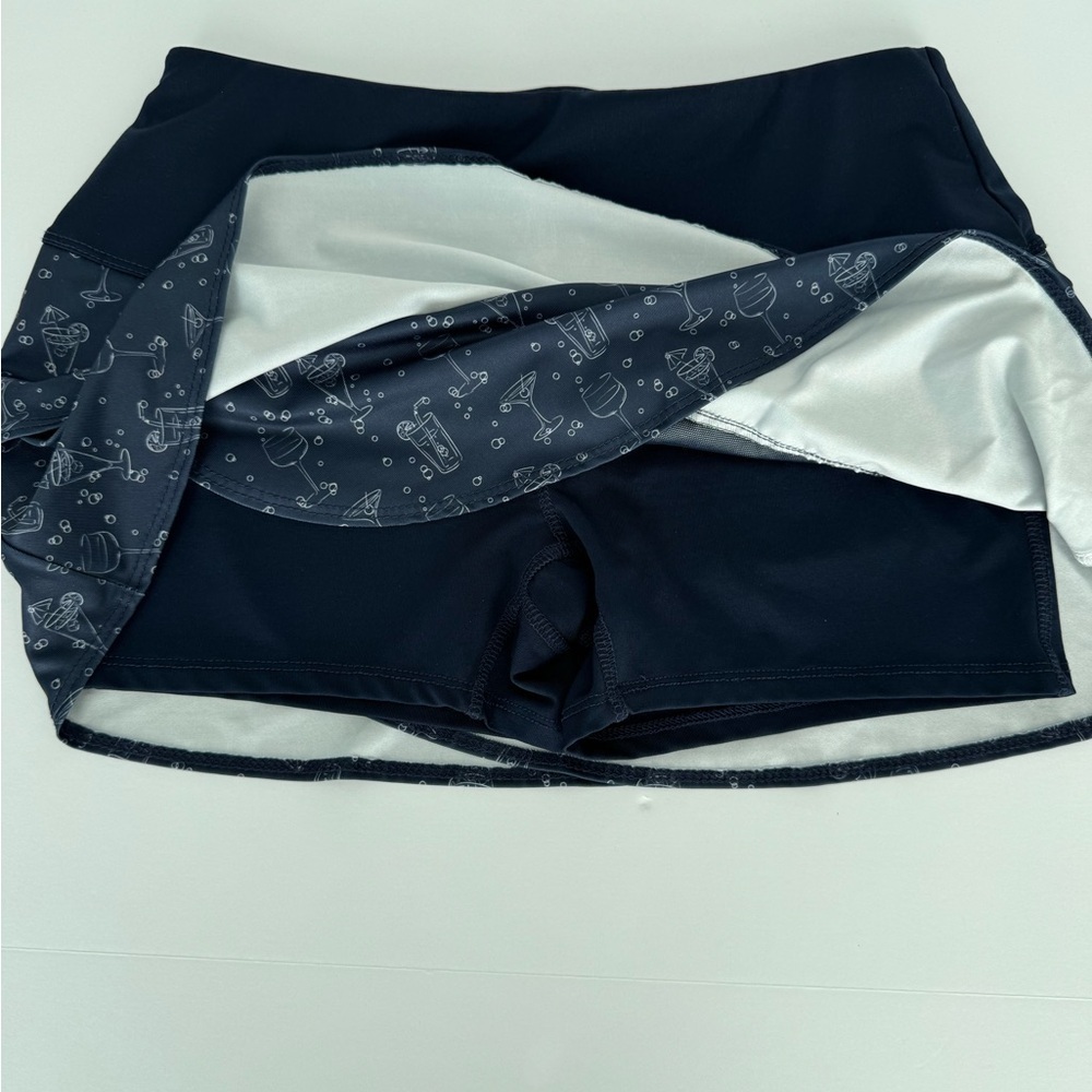 Lucky In Love Fiesta Scallop Skirt Navy Size Small - Picture 3 of 4